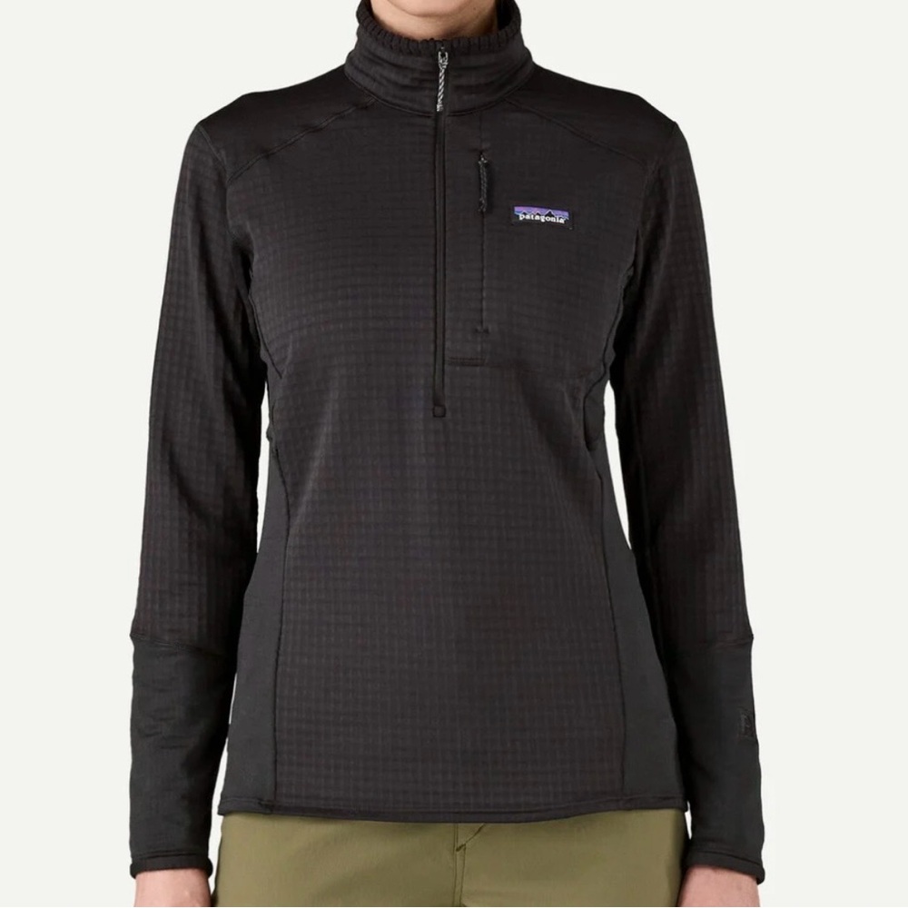 Patagonia Women’s R1® Fleece Pullover – 1/4-Zip – Medium – Black
